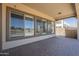 Covered back patio with beautiful brick pavers at 3414 E Virgil Dr, Gilbert, AZ 85298