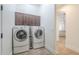 Laundry room with cabinetry for storage and tile flooring at 3414 E Virgil Dr, Gilbert, AZ 85298