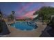 Beautiful backyard pool area featuring a well-maintained pool with an in-ground spa and lounge chairs at 3414 E Virgil Dr, Gilbert, AZ 85298