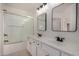 Modern bathroom with double vanity and large shower at 5411 W Grenadine Rd, Laveen, AZ 85339