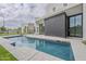 Modern home with backyard swimming pool and sleek outdoor living space, with grassy yard at 4414 N 29Th St, Phoenix, AZ 85016