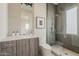 Beautiful bathroom featuring a glass shower, vanity, and tiled walls, creating a luxurious spa-like atmosphere at 4414 N 29Th St, Phoenix, AZ 85016