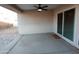 Covered patio with ceiling fan and access to backyard at 812 W Saint Anne Ave, Phoenix, AZ 85041