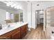Double vanity bathroom with soaking tub and walk-in shower at 20722 N 38Th St, Phoenix, AZ 85050