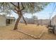 Large backyard with mature trees and a block wall for privacy at 1325 E Monte Vista E Rd, Phoenix, AZ 85006