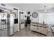 Kitchen with a stainless steel refrigerator and center island at 1820 N 7Th Ave, Phoenix, AZ 85007