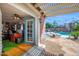 Outdoor patio featuring a pool, seating, and string lights at 1820 N 7Th Ave, Phoenix, AZ 85007