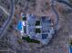 Bird's-eye view of a large estate with pool and courtyard at 10739 E Diamond Rim Dr, Scottsdale, AZ 85255
