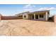 Large dirt backyard, ready for landscaping, with block wall fencing for privacy at 5845 S Romano --, Mesa, AZ 85212