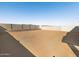 Large backyard space with a block wall, offering privacy and potential for landscaping at 4862 N 177Th Dr, Goodyear, AZ 85395