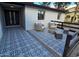 Inviting patio with patterned tile floor and comfortable seating at 8544 E Heatherbrae Ave, Scottsdale, AZ 85251