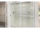 Inside the glass walk-in shower, with a view of the walk-in closet at 15380 N 100Th St # 1106, Scottsdale, AZ 85260