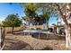 Large backyard with trampoline and playhouse at 6511 E Presidio Rd, Scottsdale, AZ 85254