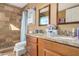 Clean bathroom with double sinks and a shower/tub combo at 6511 E Presidio Rd, Scottsdale, AZ 85254