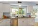 Kitchen with white cabinets, granite countertops, and stainless steel appliances at 6511 E Presidio Rd, Scottsdale, AZ 85254