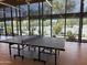 Recreation area with ping pong table near large glass windows showcasing lovely views of green trees and vegetation at 25609 N Forest Rd # 13, Rio Verde, AZ 85263