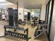 Well equipped gym featuring weight training equipment, free weights, and mirrored wall at 25609 N Forest Rd # 13, Rio Verde, AZ 85263