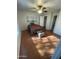 Bedroom with tile floors and ceiling fan at 1743 E Amber Ln, Gilbert, AZ 85296