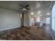 Spacious living room with ceiling fan and tile floors at 650 N Hawes Rd # 3729, Mesa, AZ 85207