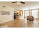 Open floor plan showing kitchen, dining, and living areas at 900 S 94Th St # 1065, Chandler, AZ 85224