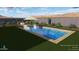 Relaxing backyard pool with patio furniture and fire pit at 4360 N 186Th Ln, Goodyear, AZ 85395