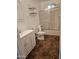 Bright bathroom with a shower/tub combo and updated vanity at 17200 W Bell Rd # 1015, Surprise, AZ 85374