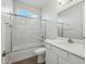 Stylish bathroom with quartz countertops, marble tiled shower, and modern fixtures at 13634 S 192Nd Ave, Buckeye, AZ 85326