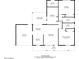 Detailed floor plan showcasing the layout of a one-story home with labeled rooms and dimensions at 1436 E Downing St, Mesa, AZ 85203