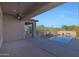 Covered patio with stunning views of the pool and backyard at 6486 E Oberlin Way, Scottsdale, AZ 85266