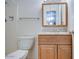 Simple bathroom with vanity, medicine cabinet, and shower at 3753 S Mill Ave, Tempe, AZ 85282