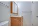 Clean bathroom with vanity, medicine cabinet, and shower at 3753 S Mill Ave, Tempe, AZ 85282