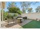 Outdoor patio with seating area and fire pit at 2235 E Lakecrest Dr, Gilbert, AZ 85234