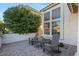 Private patio with two Adirondack chairs and fire pit at 2235 E Lakecrest Dr, Gilbert, AZ 85234