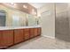 Double vanity bathroom with large shower and tile flooring at 21438 S 194Th St, Queen Creek, AZ 85142