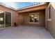 Private courtyard with sliding glass doors and a view of the interior at 21438 S 194Th St, Queen Creek, AZ 85142