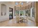 Charming dining room with chandelier, domed ceiling and lots of light at 6322 E Turquoise Ave, Paradise Valley, AZ 85253