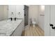 Modern bathroom with sleek fixtures, walk-in shower, and designer tile at 14211 N Fountain Hills Blvd # B, Fountain Hills, AZ 85268