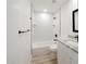 Clean and modern bathroom with a shower, tub, and a granite vanity at 14211 N Fountain Hills Blvd # B, Fountain Hills, AZ 85268