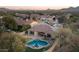 Luxury home with solar panels and a private pool; mountain views at 1840 W Sierra Sunset Trl, Phoenix, AZ 85085