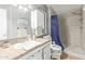 Well-lit bathroom with a shower, vanity, medicine cabinet, and neutral color scheme at 10120 E Mclellan Rd, Mesa, AZ 85207