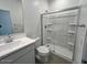 Clean bathroom with a walk-in shower and modern vanity at 23327 W Florence Ave, Buckeye, AZ 85326