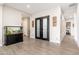 Bright hallway with hardwood floors and fish tank at 34801 N 53Rd St # 26, Cave Creek, AZ 85331