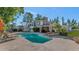 Stunning pool and patio area with lounge chairs and mountain views at 6319 E Mariposa St, Scottsdale, AZ 85251