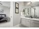 Elegant double vanity bathroom with modern finishes at 14146 N 106Th Way, Scottsdale, AZ 85255