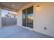 Covered patio with sliding glass door access at 24144 W Gibson Ln, Buckeye, AZ 85326