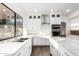 Modern kitchen with white cabinets and stainless steel appliances at 16442 N 59Th Pl, Scottsdale, AZ 85254