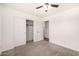 Neutral bedroom with a closet and doorway with wood look flooring at 1778 S Saddle St, Gilbert, AZ 85233