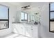 Modern bathroom with a single vanity and marble countertop at 3901 E Sagebrush St, Gilbert, AZ 85296