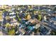 Aerial view showing the home's location in a neighborhood with pools at 8050 E Tuckey Ln, Scottsdale, AZ 85250