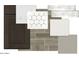 Showcasing a selection of materials with a dark cabinet and various countertops and tiles at 3247 W Garnet St, San Tan Valley, AZ 85144